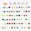 Fashionable and novel clothing accessories: New style wholesale of shirt combination buttons, glass-plastic resin plastic color combination buttons Application Scenario
